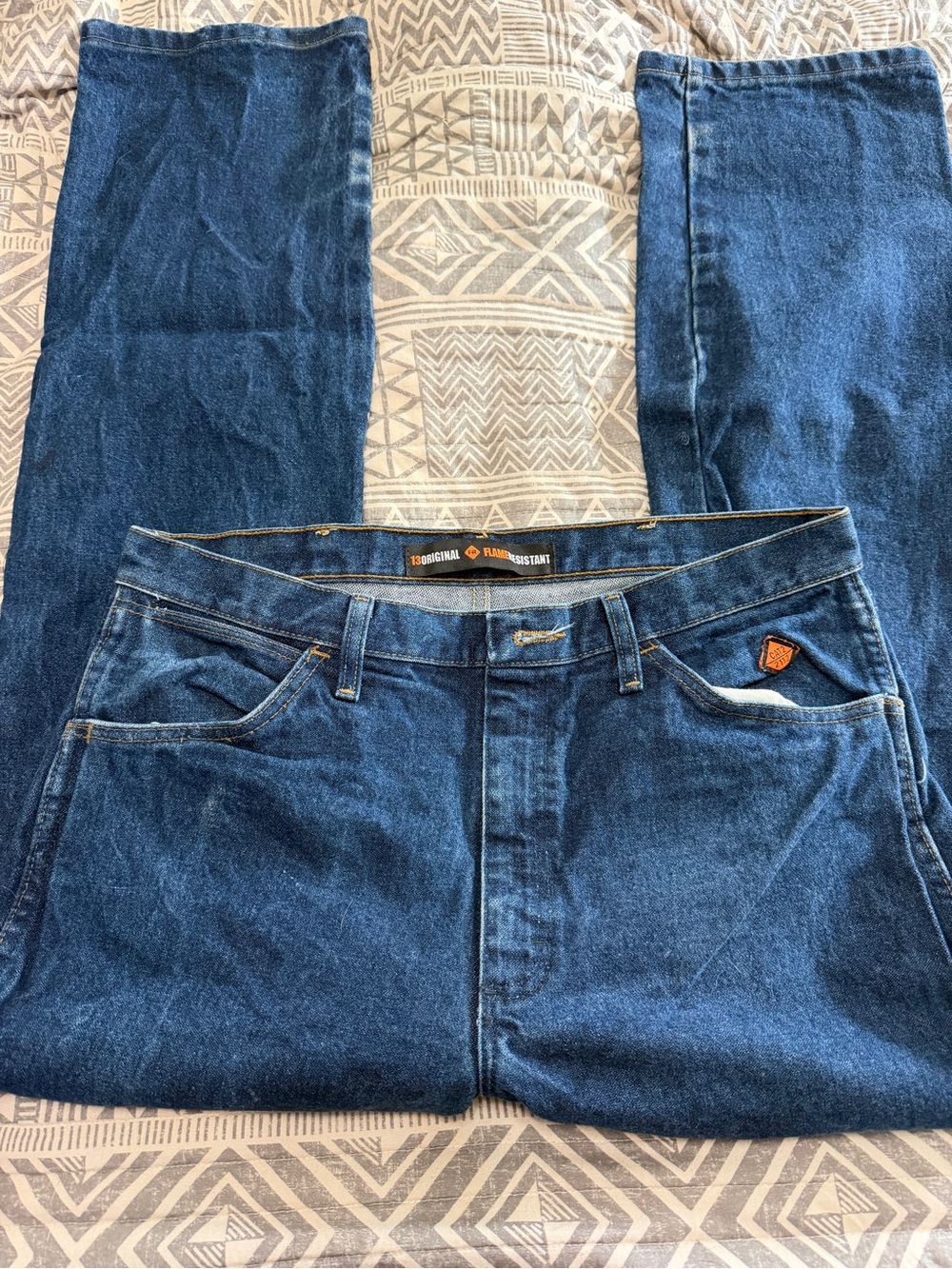 Wrangler FR Flame Resistant CAT 2 2112 Jeans Mens 34x32 Straight Workwear West